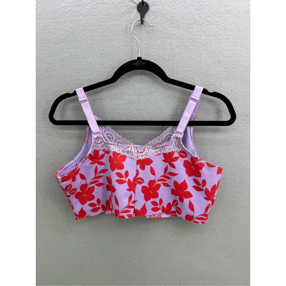 Ruby Ribbon Red Floral Bra - Picture 2 of 8